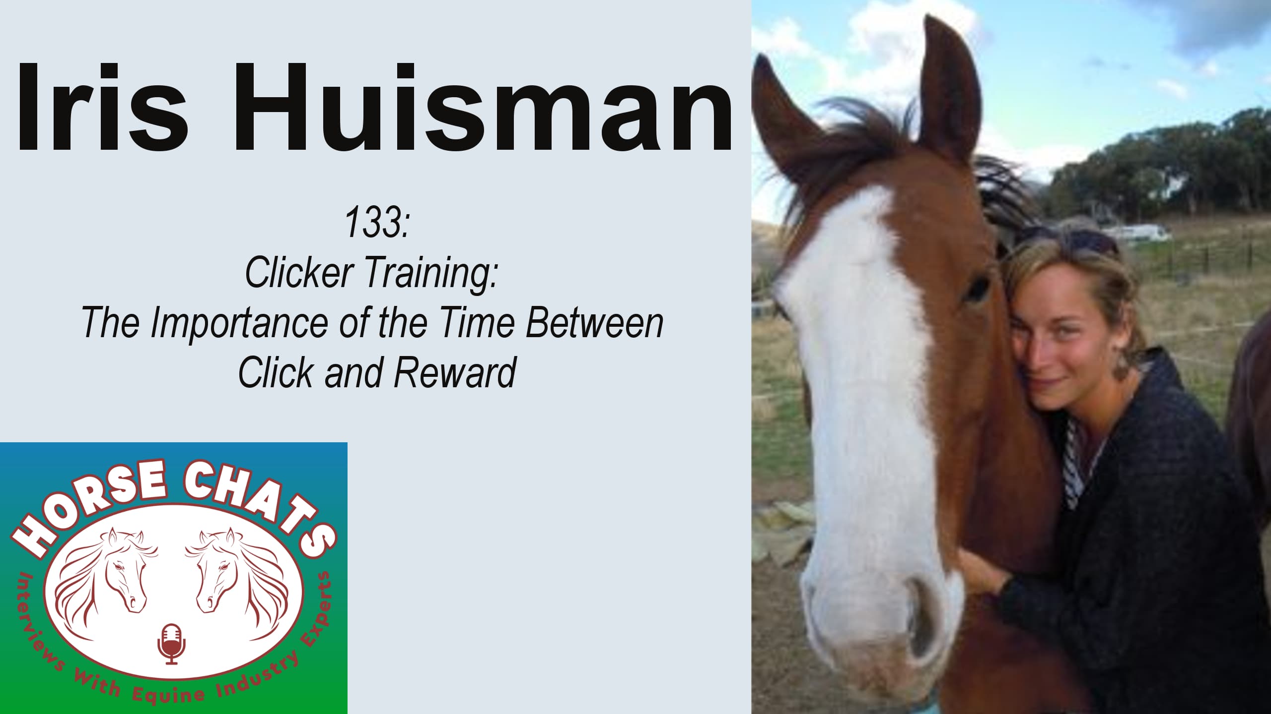 0133: Iris Huisman - Clicker Training: The Importance of the Time Between Click and Reward cover art