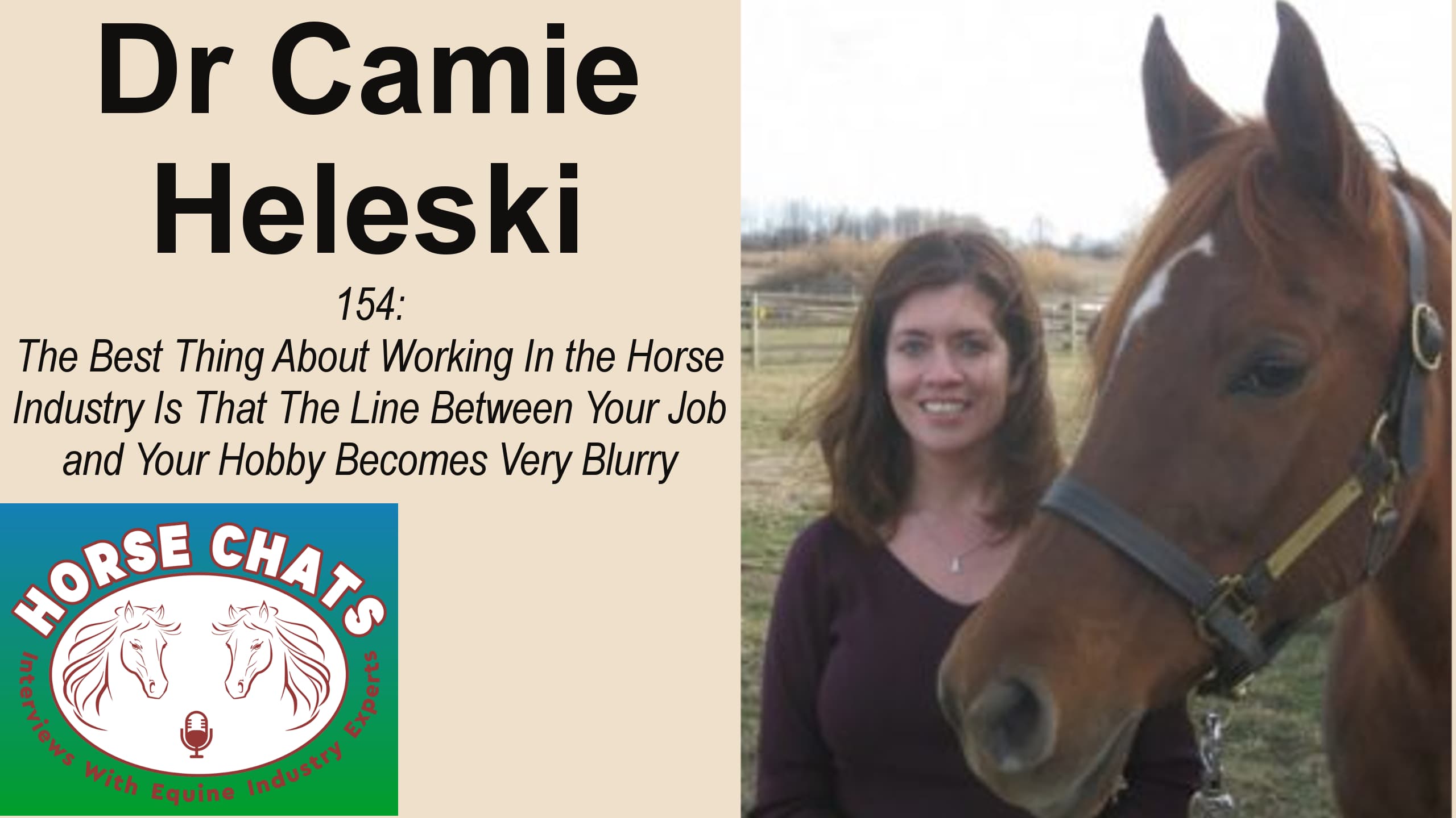 0154: Dr Camie Heleski - The Best Thing About Working In the Horse Industry Is That The Line Between Your Job and Your Hobby Becomes Very Blurry cover art