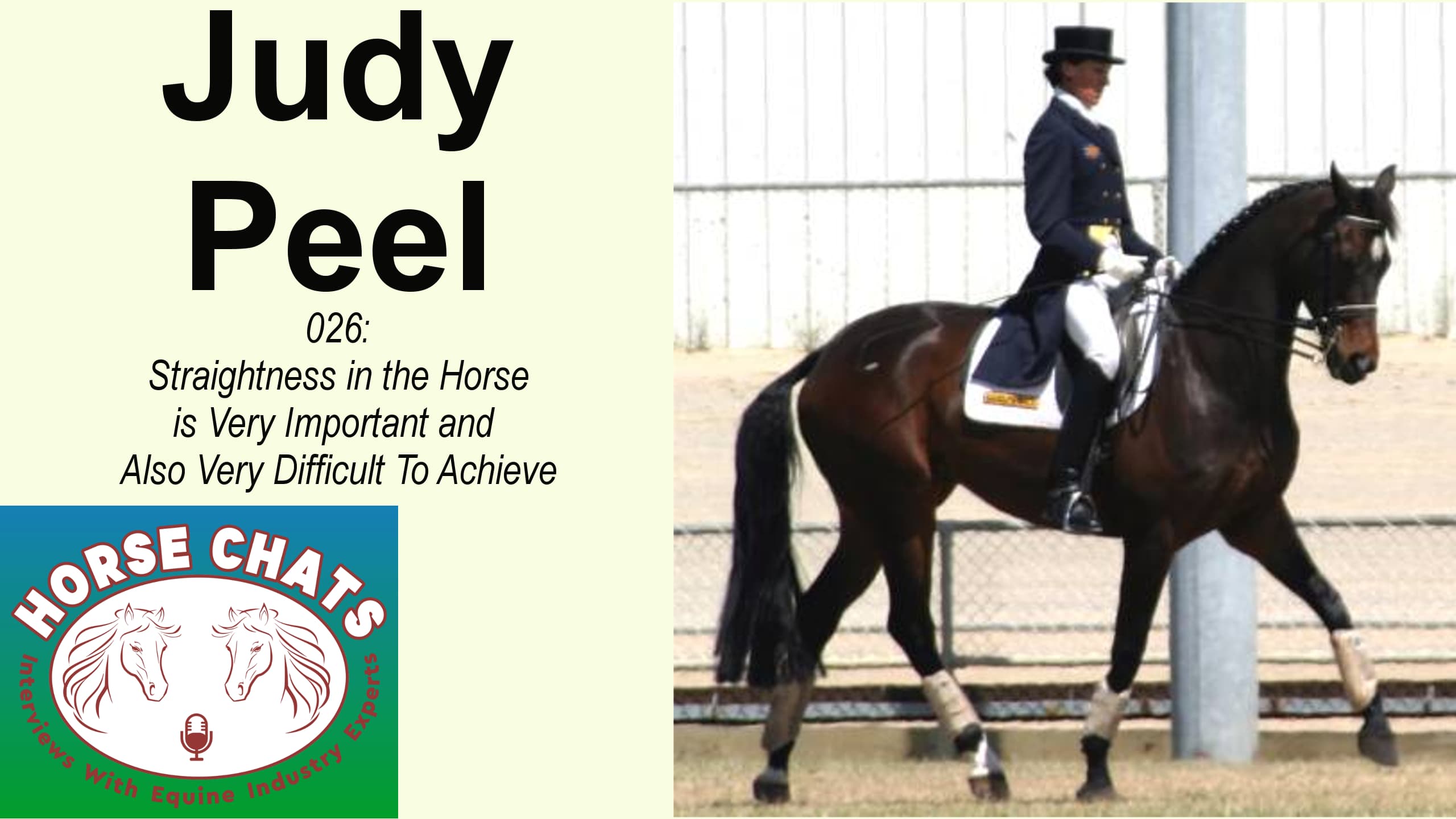 0026: Judy Peel - Straightness in the Horse is Very Important, and Also Very Difficult To Achieve cover art