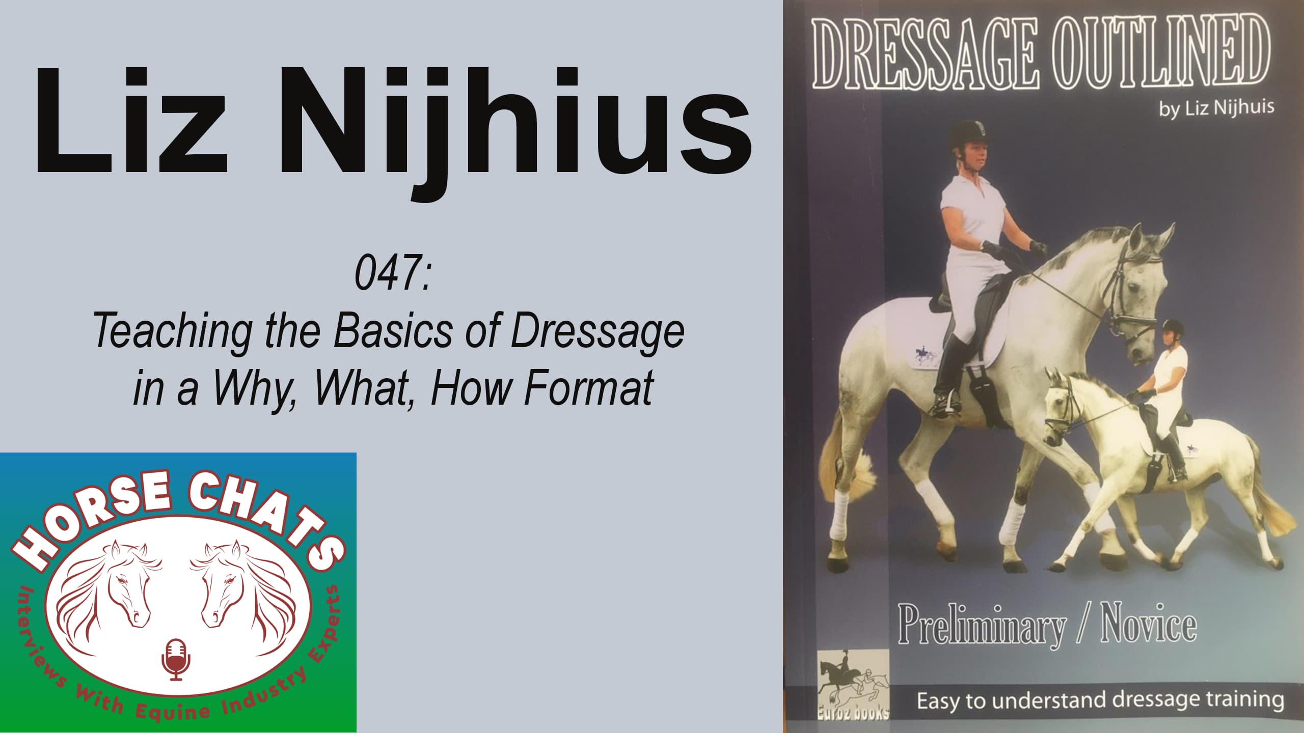 0047: Liz Nijhuis - Teaching the Basics of Dressage in a Why, What, How Format cover art