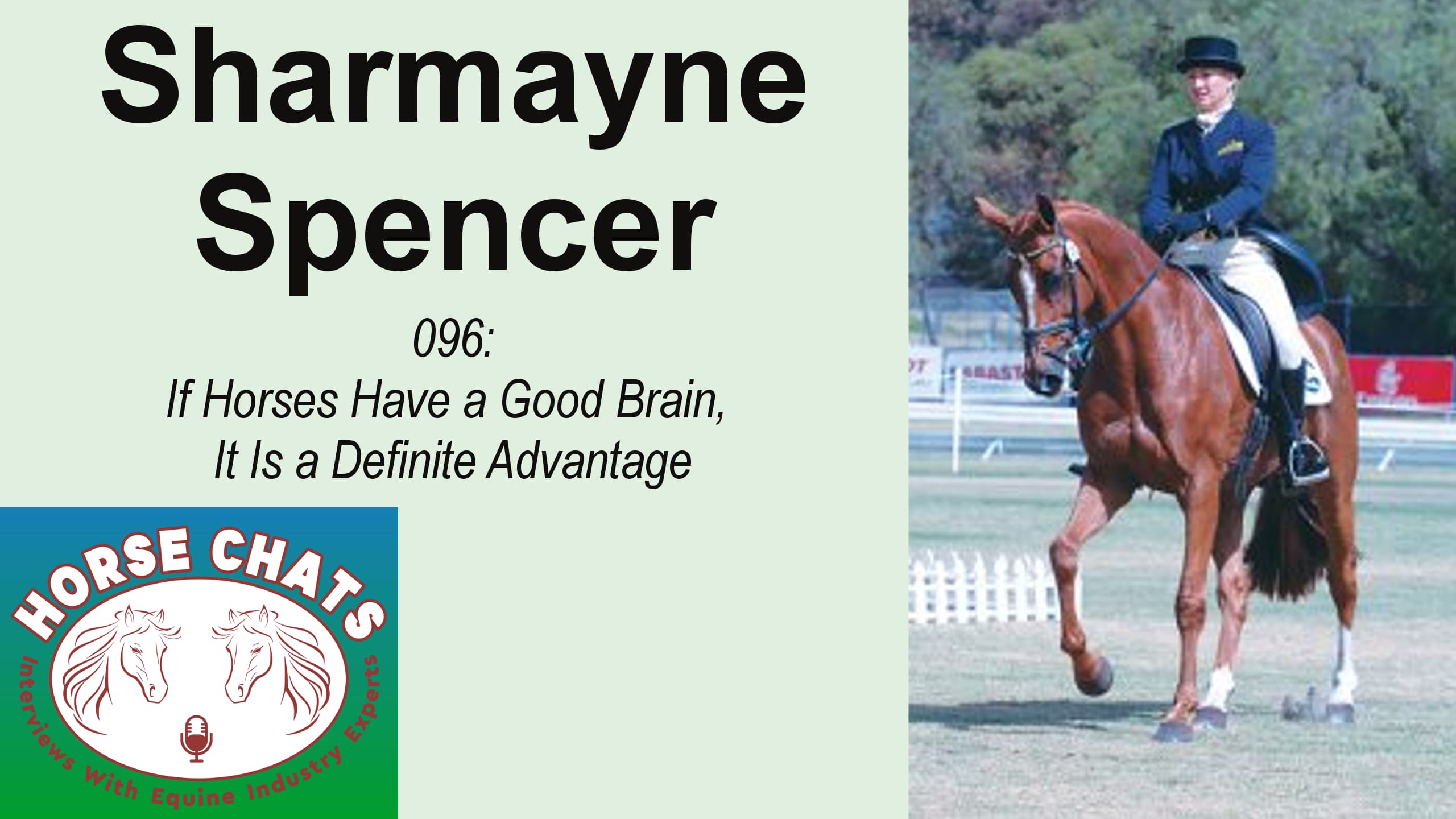 0096: Sharmayne Spencer -If Horses Have a Good Brain, It Is a Definite Advantage cover art